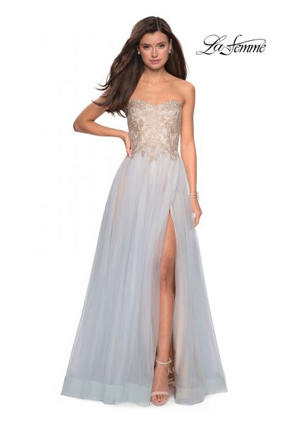 Strapless prom dresses in City Prom