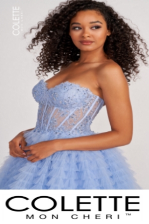 Colette ruffled prom dress