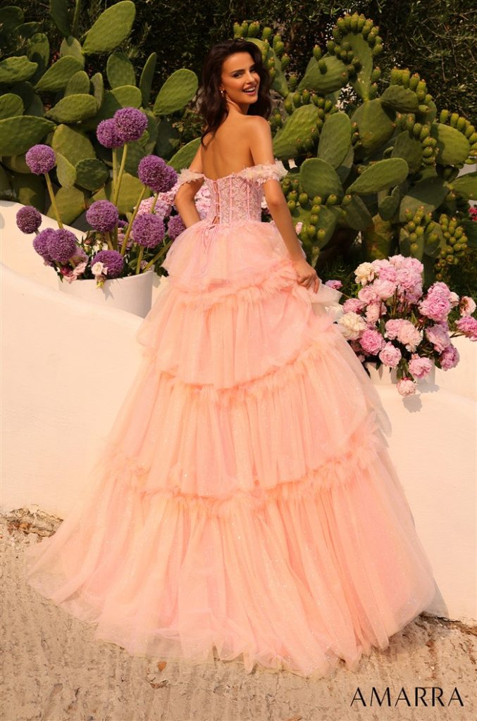 Pink princess prom dresses in Cardiff at City Prom 